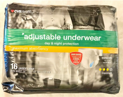 Buy Discounted CVS adjustable underwear unisex S/M 18 ct in Tampa